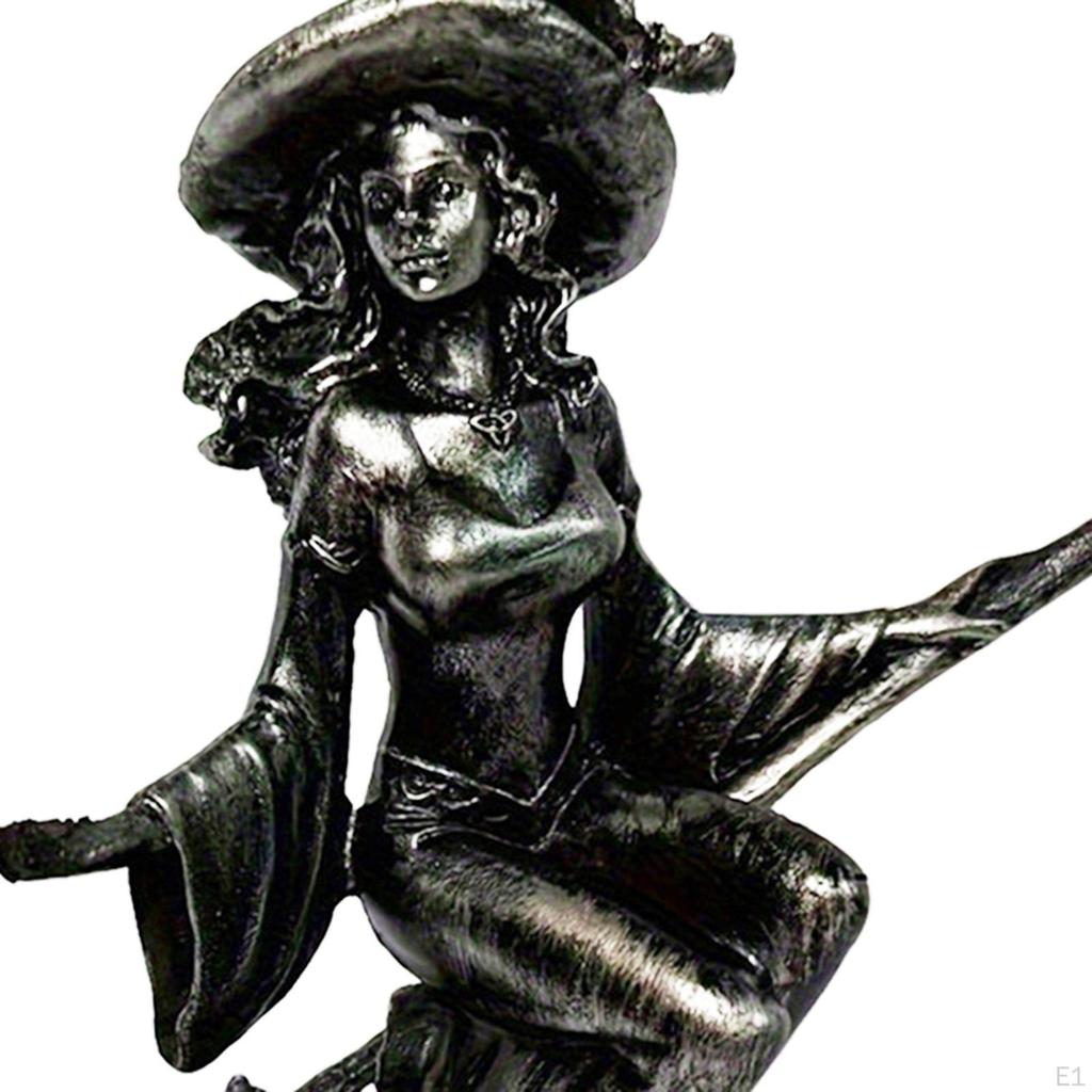 Halloween Figurine Decorative Sculpture Witch Statue Desktop Ornament Decor for Cabinet