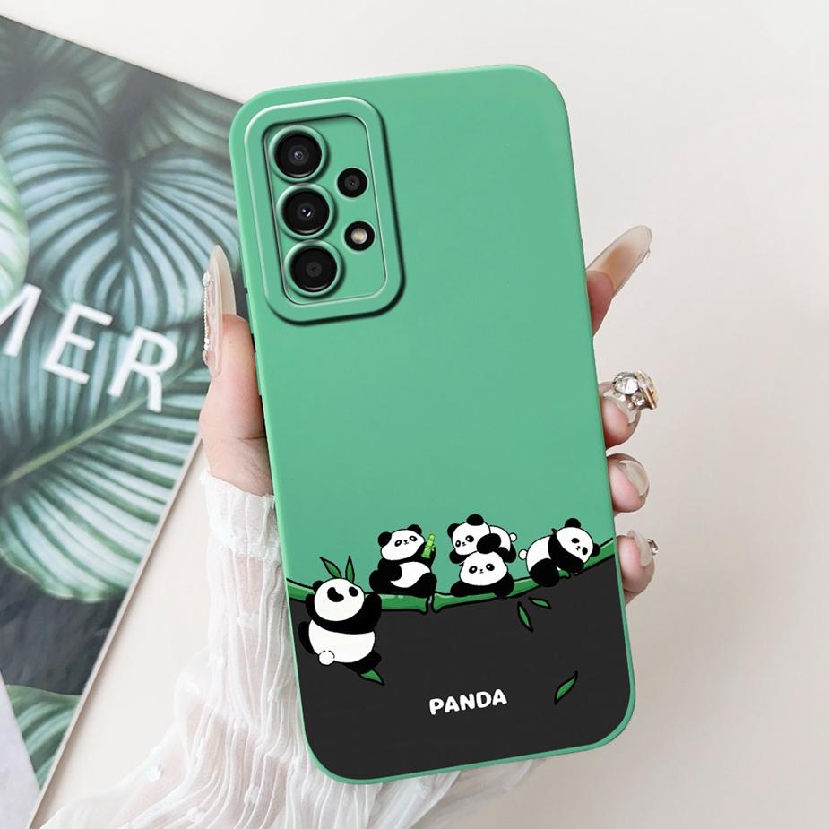 For Samsung Galaxy A32 4G Case SM-A325F Cute Panda Cartoon Cover Soft TPU Phone Case For Samsung A32 A 32 5G A326B Fundas Bumper