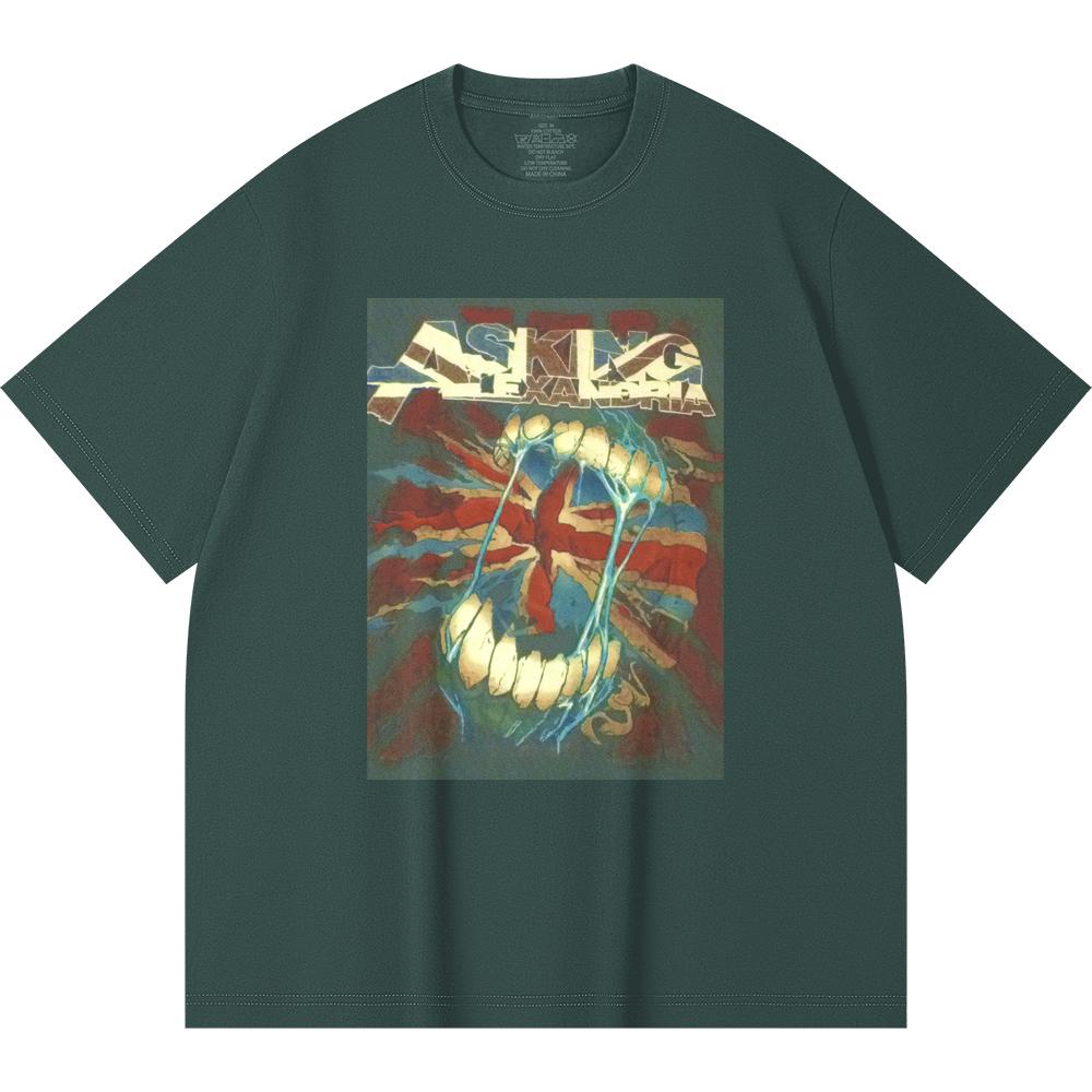 230 Gsm 100% Cotton Heavy Metal T-Shirt Rock Band Popular Music Print Unisex Heavy Cotton T Shirt