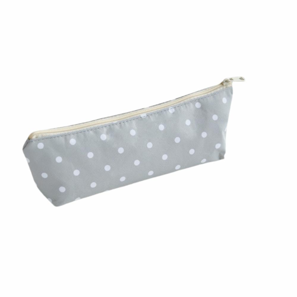 Large Capacity Pen Bags Zipper Closure Pencil Pouch New Pencil Case Office Supplies серый