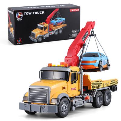 Παιχνίδι Οδικής Βοήθειας με Πλατφόρμα και Γερανό με Σετ Παιχνιδιού Αγωνιστικού Αυτοκινήτου Μεγάλα Παιχνίδια Όχημα Διάσωσης Push & Go, Φώτα Ήχοι, Δώρο Γενεθλίων για Παιδιά