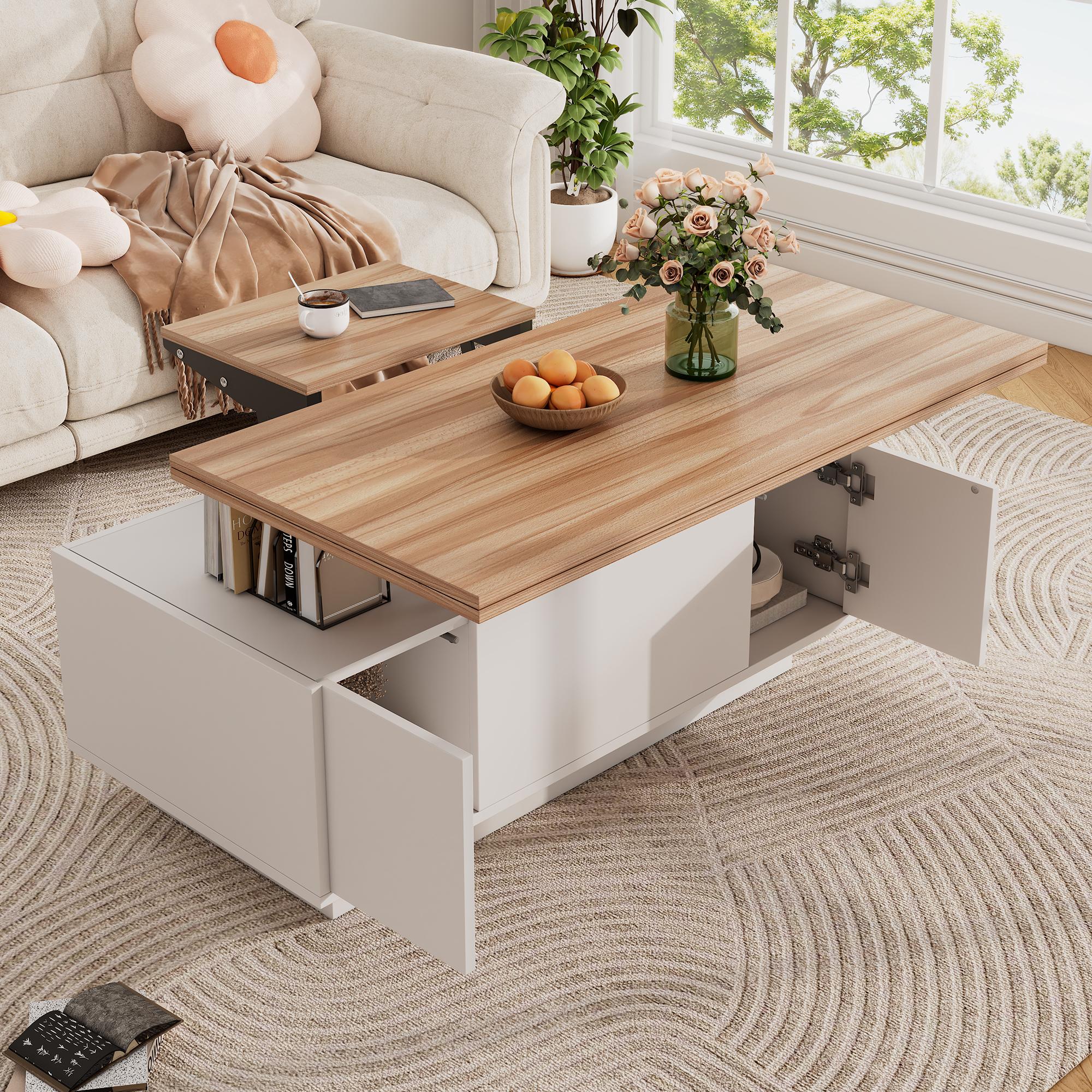 Modern Coffee Table with Double Lift