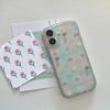 Spring Floral Transparent Plaid Chain iPhone 16/17 Pro Max/15/14 Case for Women