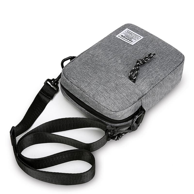 Herrväska Mode Oxford Tyg Axelväska Flap Herr Casual Diagonal Crossover Hand Machine Liten Fyrkantig Väska