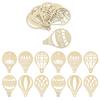 18 Pcs Hot Air Balloon Wood Chips Blank Wooden Cutout Tags Toy Carving DIY Crafts Supply Home Decorations Painting Materials