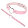 PU Lther   Alloy   Hrt Shaped Decoration Necklace Collar Jewelry Accessory