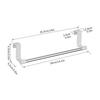 No Drill Towel Rack - Stainless Steel Over Cabinet Holder, Kitchen Door Bar, Sleek Cupboard Hanger, Safely Adjustable Over Door Organizer | Cabinet