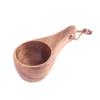 Finland Tea Cup Rubber Wood Small Wooden Mug Single Hole Water Coffee Cups