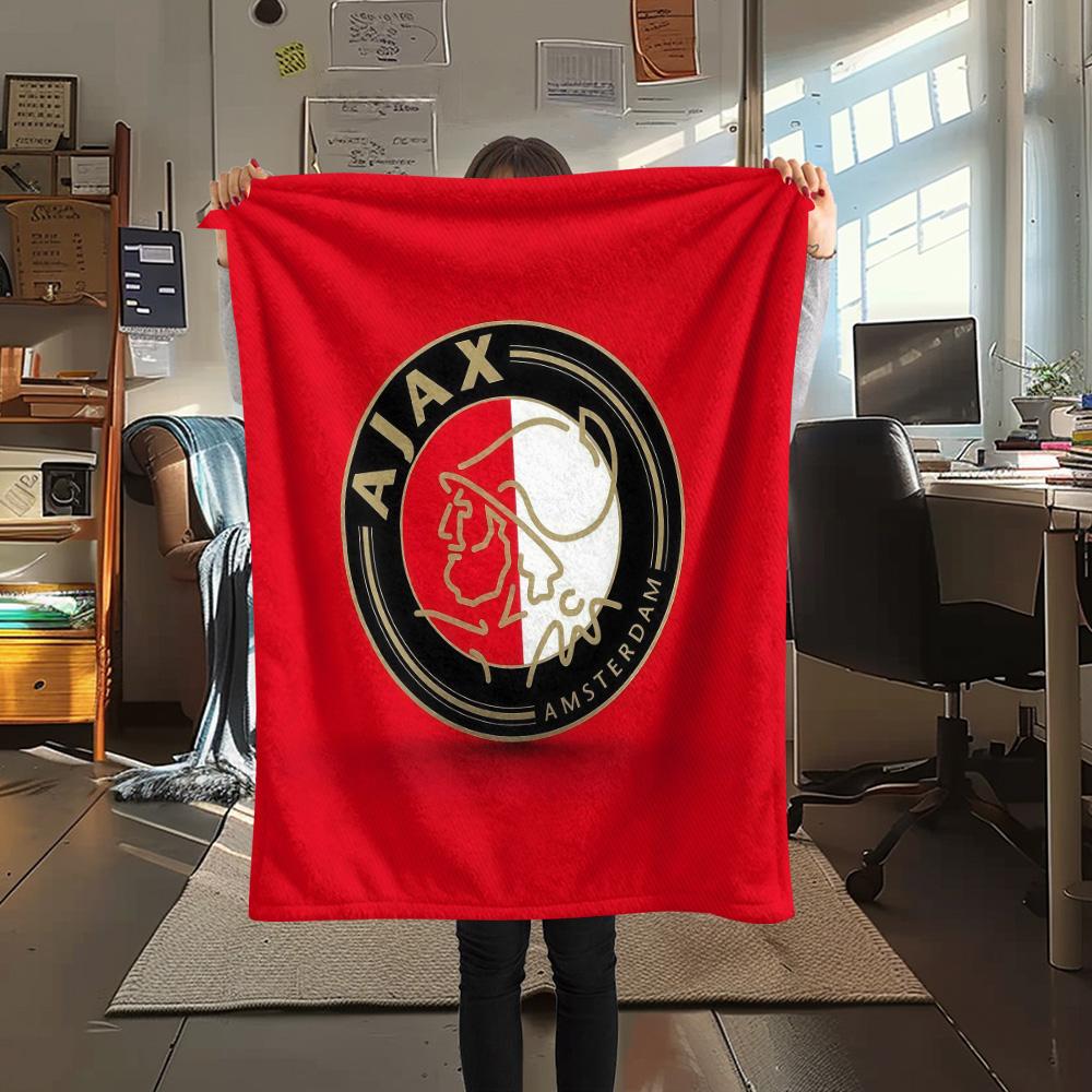 Amsterdamsche Football Club Ajax2 Flannel Blanket, High quality Comfortable for All Seasons, Home Decor, Warmth and Comfort