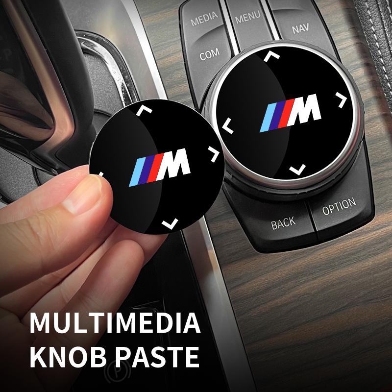 2025 Hot Multimedia Knob Button Cover Interior Sticker For Bmw M Performance M2 M3 M4 M5 M6 1 2 3 4 5 7 Series X4 X5 X7 F10 E39