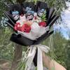 Bambole Gatto Kawaii Hello Kitty con Fiori Artificiali Bouquet Creativo Regali di Natale San Valentino Compleanno Laurea