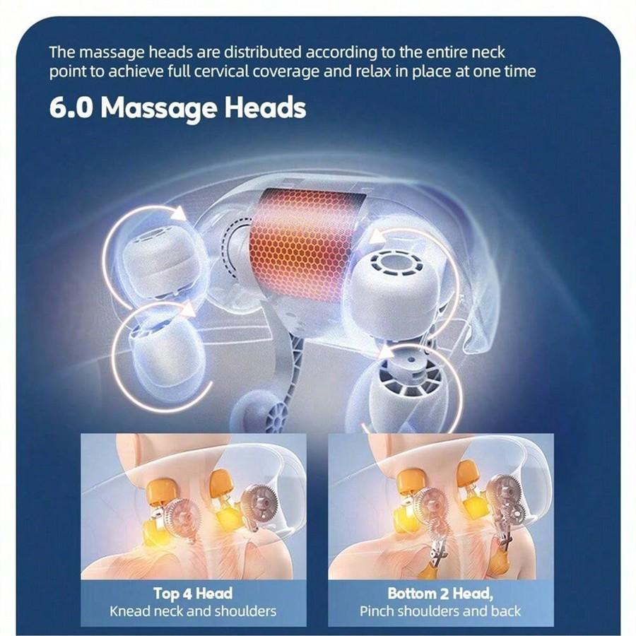 Portable Hot Compress Massager Shoulder And Neck Kneading Massage Electric Shawl Multifunctional Back Massage Instrument