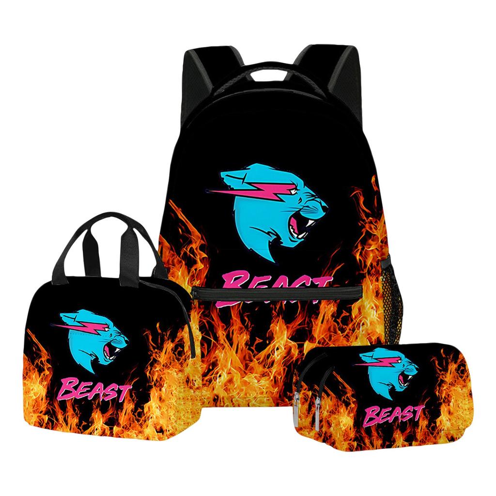 Anime Peripheral Casual Backpack Student Backpack, Back-to-school  Gift, School Bag, Lunch Bag, Pencil Bag Three-piece Set