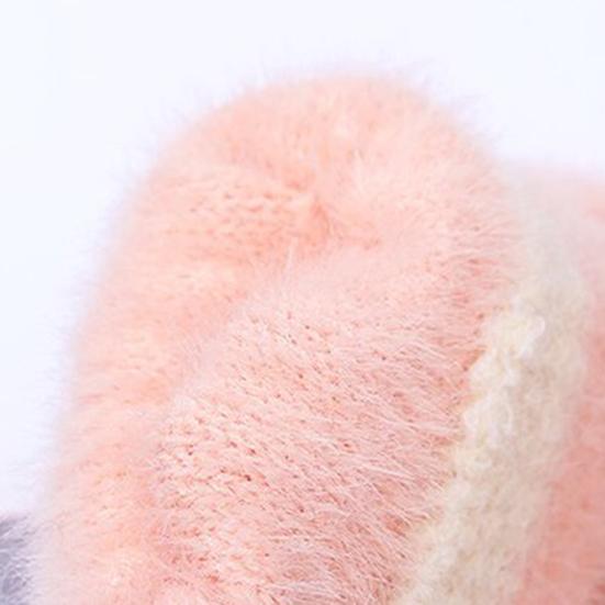 Fuzzy Convertible Mittens Fluffy Warm Fingerless Gloves with Flip Covers Winter Soft Half Finger Gloves for Women Texting Outdoor Driving