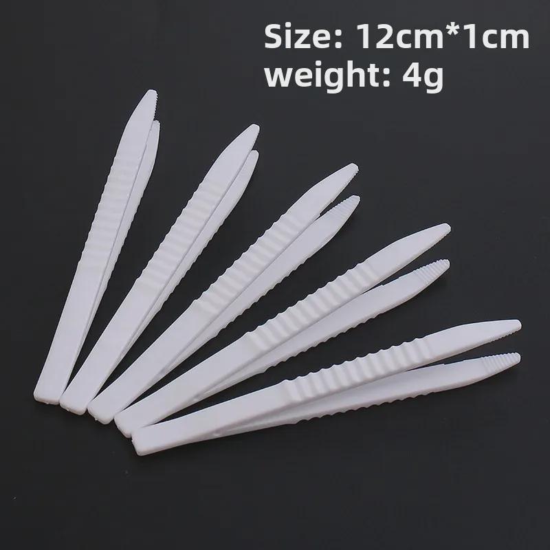 Transparent ABS Plastic Tweezers for Eyelashes & Nail Art - Non-Slip, Slender Design