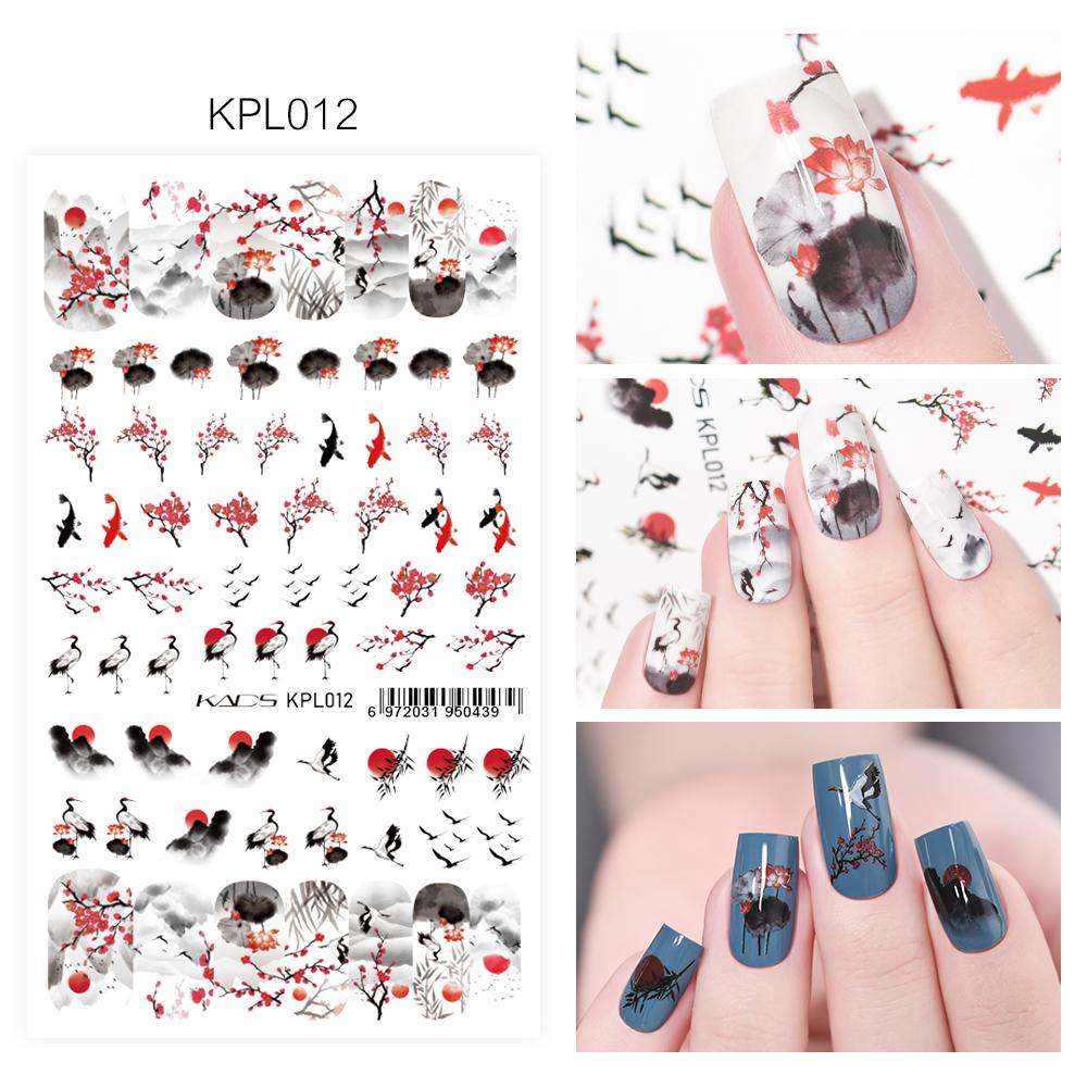 

KADS наклейки для дизайна ногтей, украшения из фольги, переводные наклейки для ногтей, летние каникулы, листы для ногтей, 3d аксессуары для ногтей большого размера