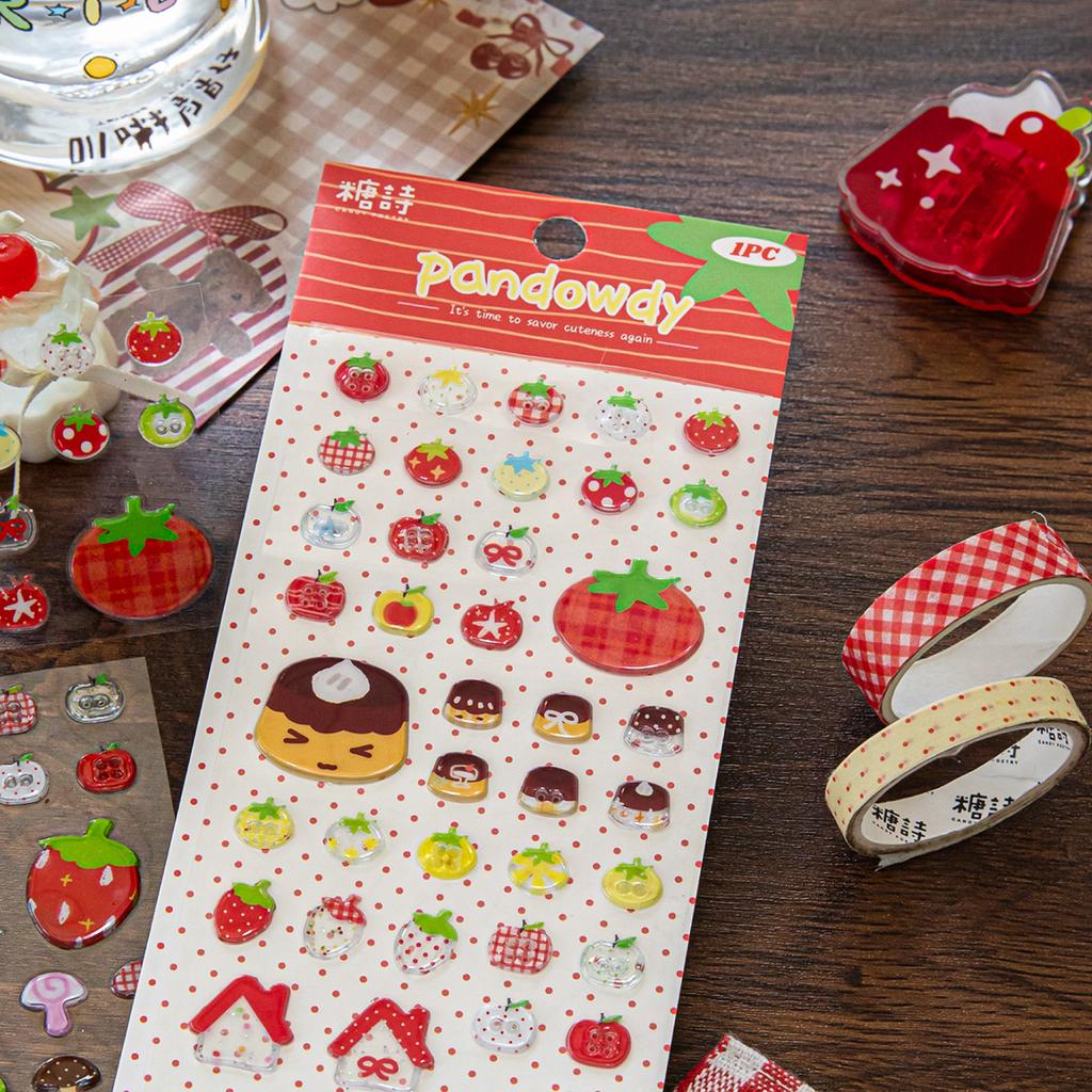 1PC Kawaii Ins Dropping Mini Stickers Creative Decoration DIY Diary Phone Case Planner Aesthetic Supplies Cute Scrapbook Sticker