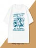 Lustiges Lese-T-Shirt Ich habe versucht, eine Gang zu gründen Buchclub-T-Shirt Retro-Bibliothekar Buchclub Bücherwurm T-Shirts Waschbär-Grafik-T-Shirts