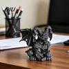 Outdoor Garden Gargoyle Winged Statue Gothic Indoor Guardian Sculpture Scary Resin Sitting Evil Spirit Protector Figurine for Lawn Backyard