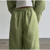Casual Print Women Coats Pants Set Thicken Hooded Zippers Lace Up Coat Wide Leg Trousers Winter Lady Streetwear