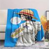 1PC Luffy D Patterned Flannel Blanket Suitable For All Seasons For Home Decor Warmth And Comfort Gifts Holiday Present