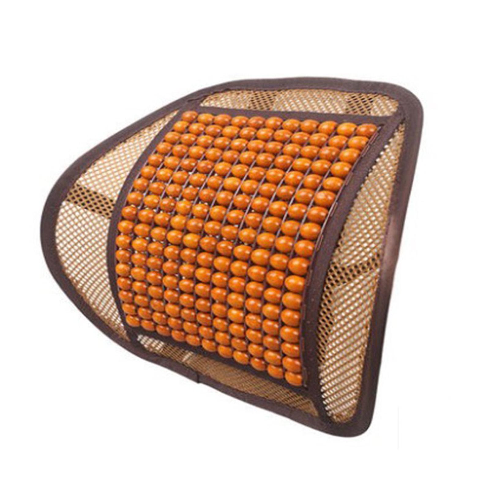 

Автомобильное кресло с поддержкой спины, деревянные бусины, кресло, массажная подушка для поясницы, сетчатая вентилируемая подушка для офиса в автомобиле, надежная коричневый