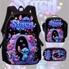 Stitch Backpack for Kids Students Large Capacity Lightweight Cartoon School Bag