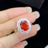 BELLA BOX Temperament Wunderschöne ovale Form Orange Ringe für Frauen Zirkon Verlobungsfeier Edlen Schmuck Geschenk
