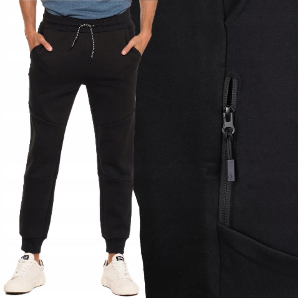 Men's Cotton Sweatpants Classic Joggers with Pockets MORAJ XXL black