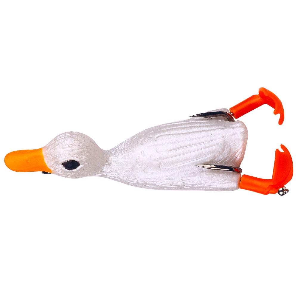 1PCS/Floating Duck Fishing Lure Ducking Fishing Frog Lure Artificial Bait Duckling 3D Eyes Fishing Baits Bass Carp Pike Fishing