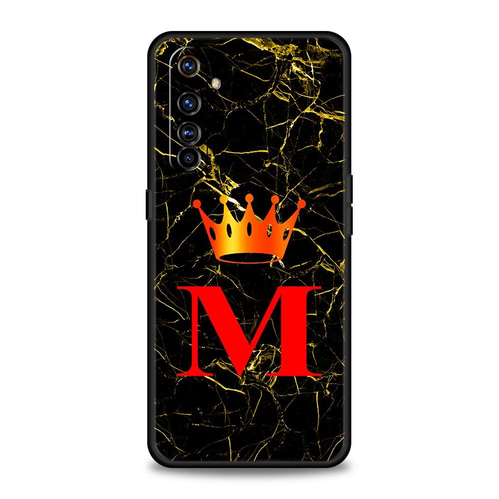 Marble Letter Soft TPU For Realme 13 12 11 10 9 Pro Plus GT3 GT2 C21 C25 C35 C53 C55 C67 Pro 5G Phone Case Cover Fundas Capa Bag