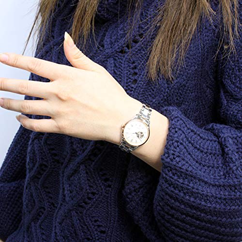 Orient Star RK-ND0001S Women's Automatic Watch, Classic Semi-Skeleton, Mechanical, Made in Japan, with 2-Year Manufacturer's Warranty, Open Heart, Whi