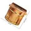 1Set Sturdy Wood Sushi Rice Barrel with Wide Mouth for Easy Mixing Serving Display Cooking Rice Storage Home Restaurant Sushi