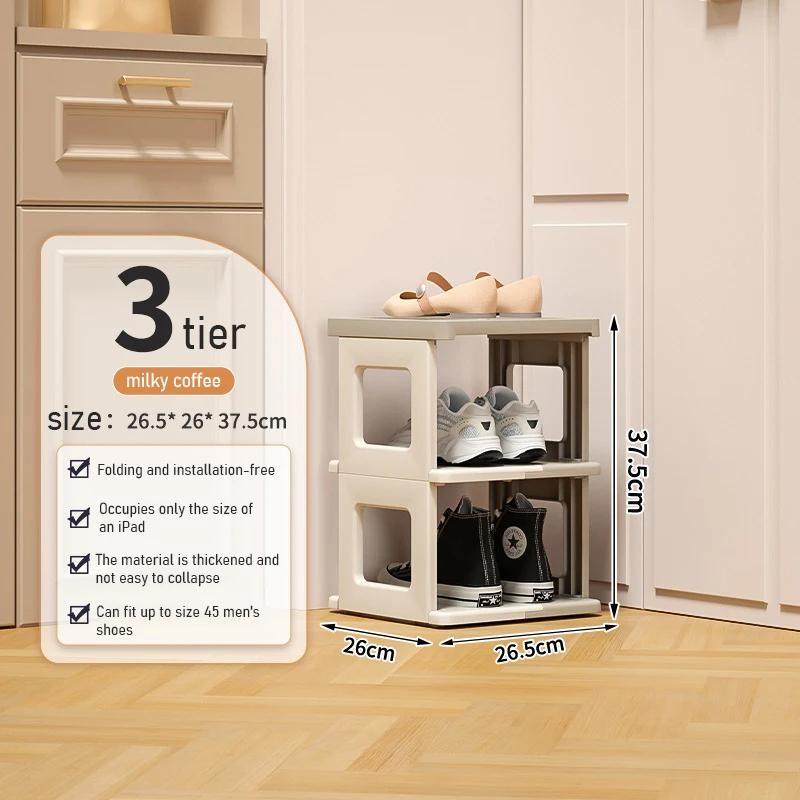 

Складная полка для обуви, утолщенная, штабелируемая, для хранения обуви на двери, креативная, экономящая место, обувница, органайзер, вешалка