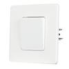Single White One-pole Light Switch Painted Steel
