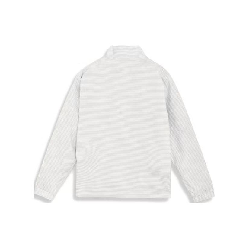 Puma Logo Embroidered Striped Zip-Up Stand Collar Long Sleeve Jacket Men jackets Gray 524287-18