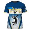 Fashion Volleyball Graphic T Shirts For Men Summer Casual Sports Wear 3D Printed T-shirts Loose Quick Dry Tees Tops