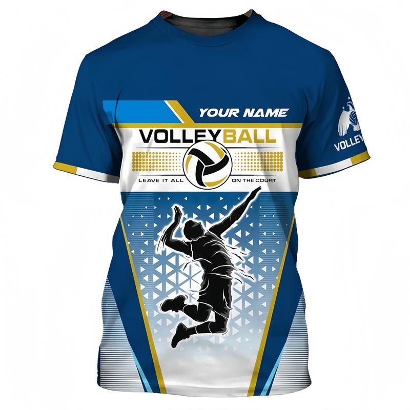 Fashion Volleyball Graphic T Shirts For Men Summer Casual Sports Wear 3D Printed T-shirts Loose Quick Dry Tees Tops
