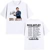 Rick Astley The Reflection Tour 2026 Graphic T Shirts Unisexs Vintage Fashion Oversized Cotton Tshirt Unisex Hip Hop Clothing Tshirt