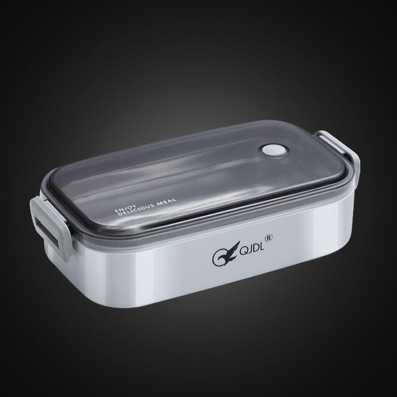 304 Stainless Steel Sealed Insulated Lunch Box Microwave Safe Double Layer Bento Box for Students