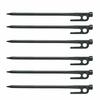 Snow Peak Solid Stake 20 [Set of 6] R-102 Alloy Steel Sturdy, Durable Black