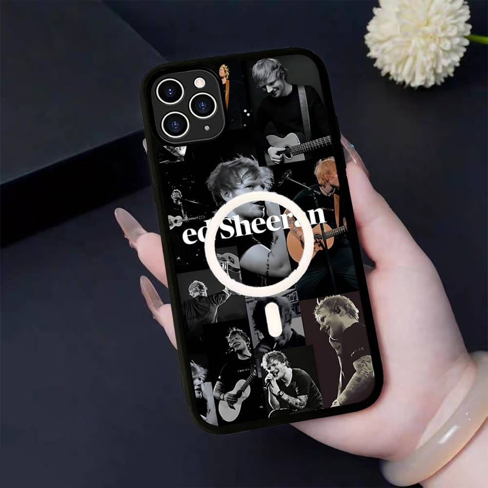 E-Ed Sheeran For Magsafe Magnetic Phone Case Wireless PC+TPU For IPhone 11 12 13 14 15 16 17 Pro Max Plus