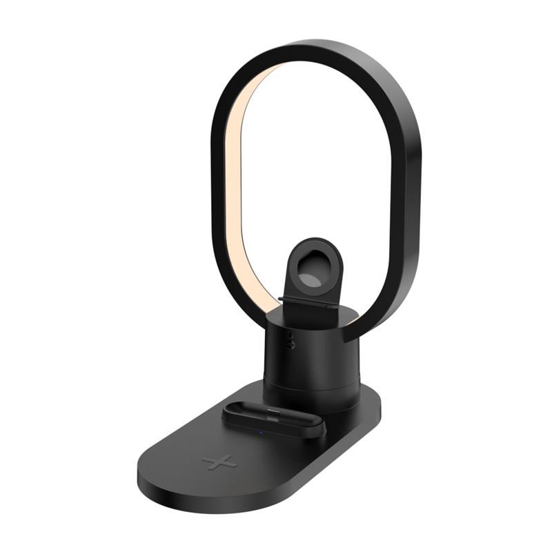 4-in-1 Wireless Charger & Night Light Stand (15W, Multifunctional, Desktop)