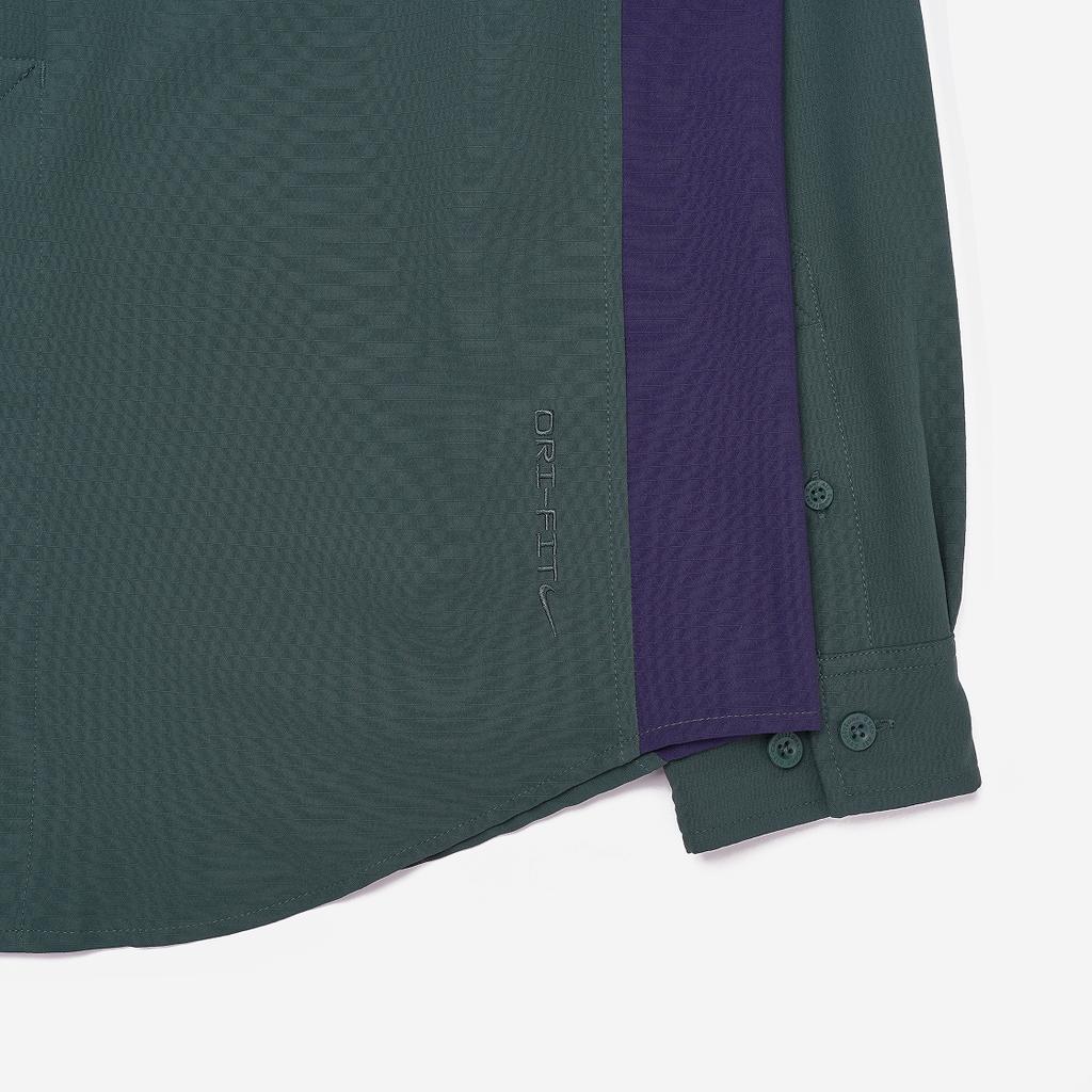 Nike ACG Dri-FIT UV Devastation Trail Color Block Multi-Pocket Foldable Sleeve Long Sleeve Shirt Men shirts Deep-Jungle DN3937-328
