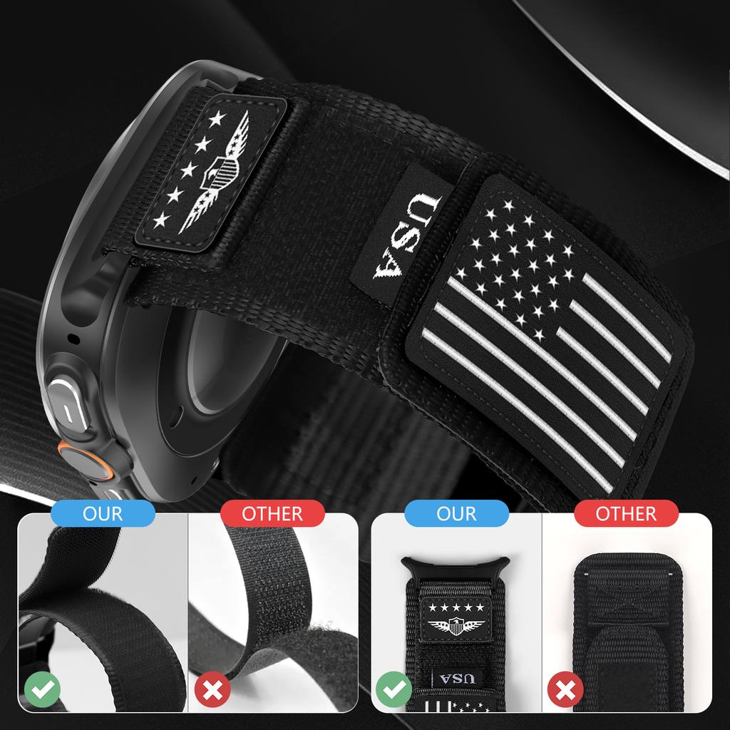 Strap For Samsung Galaxy Watch 7 Ultra 47mm Accessories Sport Fabric Rugged Nylon Bracelet Correa Galaxy Watch Ultra Band 47 Mm