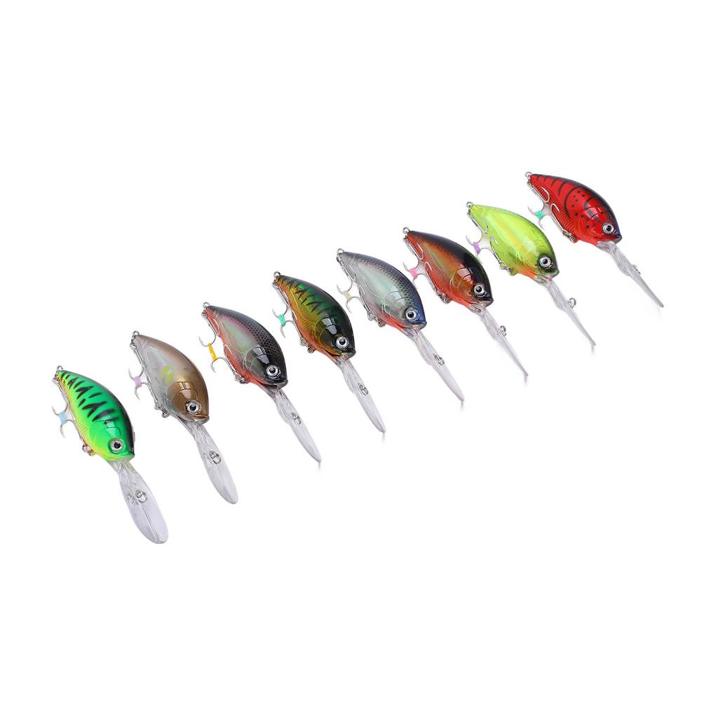 8Pcs Fishing Hard Crankbait 22g Wobble Multi Jointed Artificial Lures for Deep Fishing Saltwater