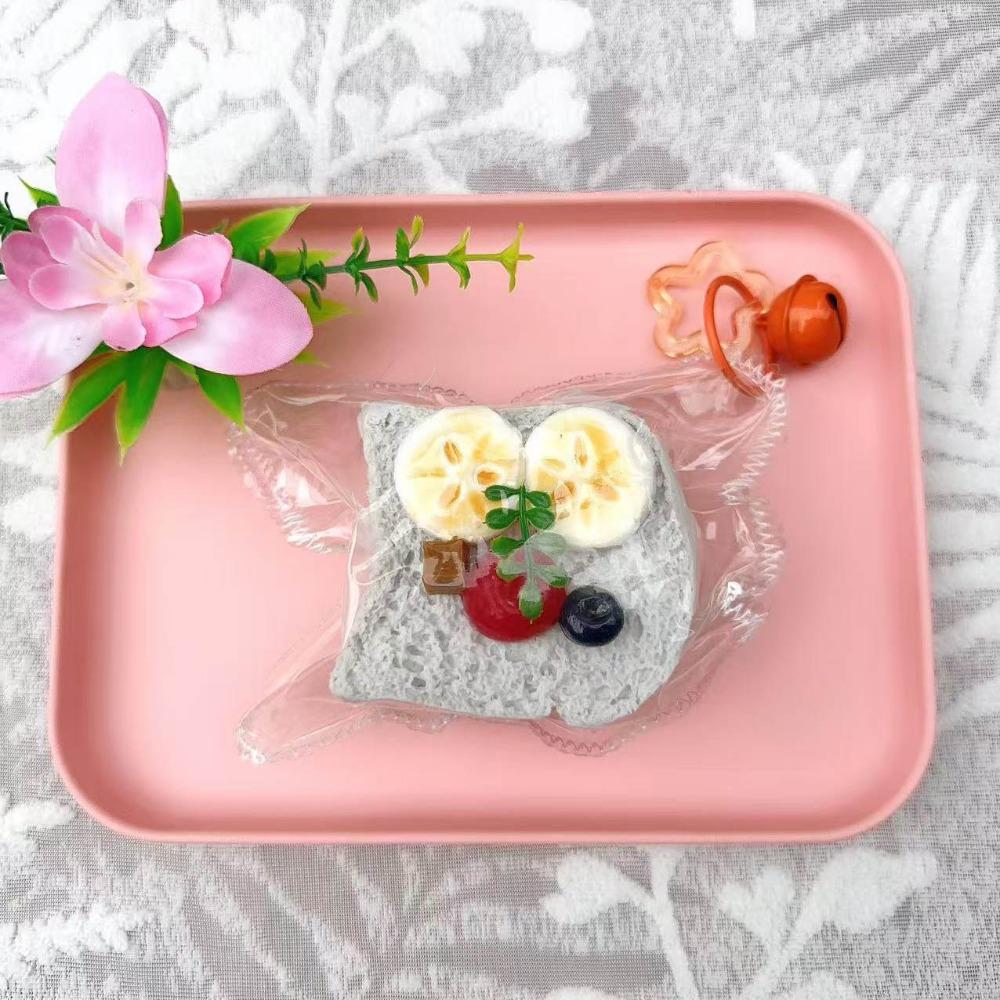 Double Layer Stress Relief Toy Slow Rising Fidget Toy Realistic Bread Toy Photography Props