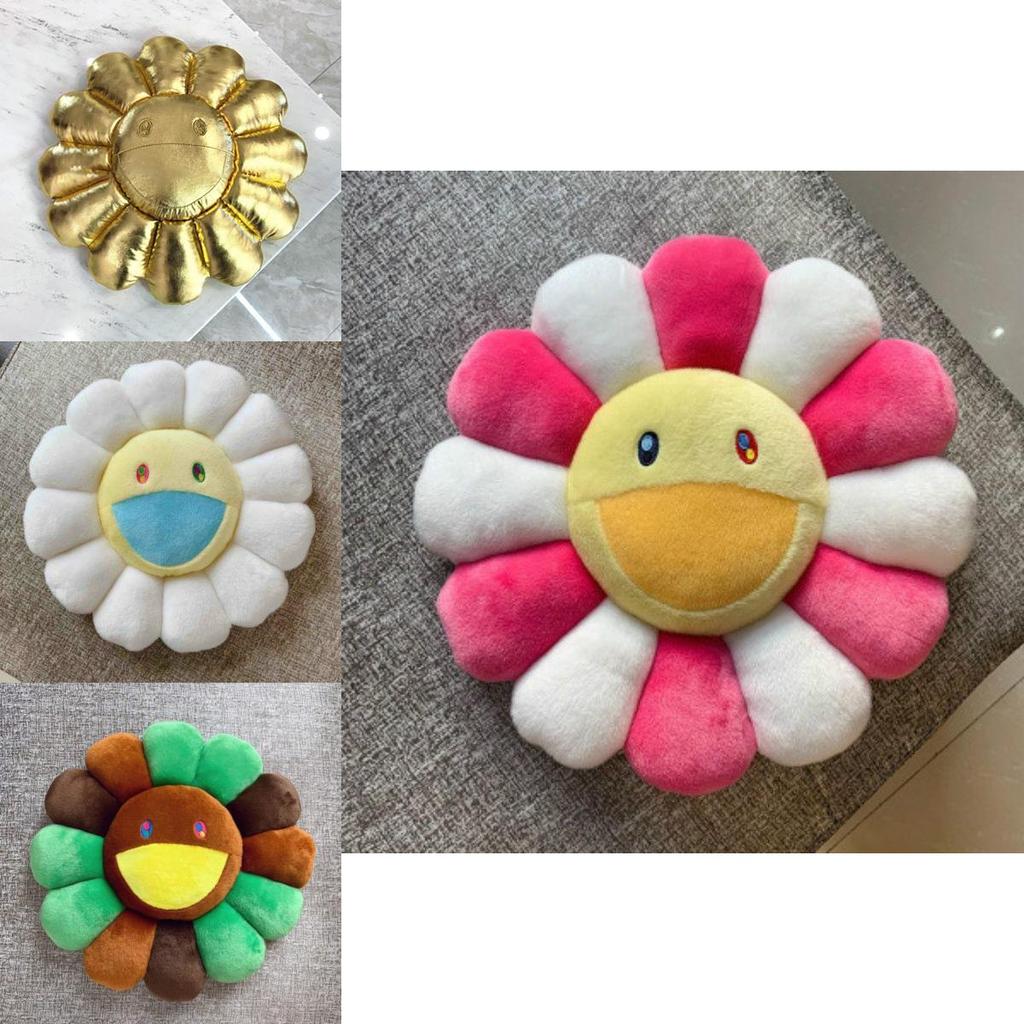 Bright And Colorful 40cm Takashi Murakami Rainbow Flower Pillow Plush For Kids