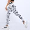 Gradient Four-needle Six-line Digital Printing Newspaper Yoga Tight Nine Pants Women