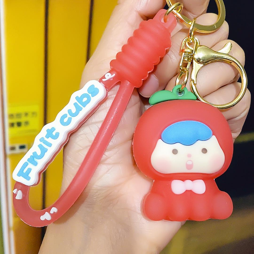 

Three-Dimensional Luminous Fruit Baby Keychains – Creative Soft Rubber Pendants for Advertising Promotion Gifts